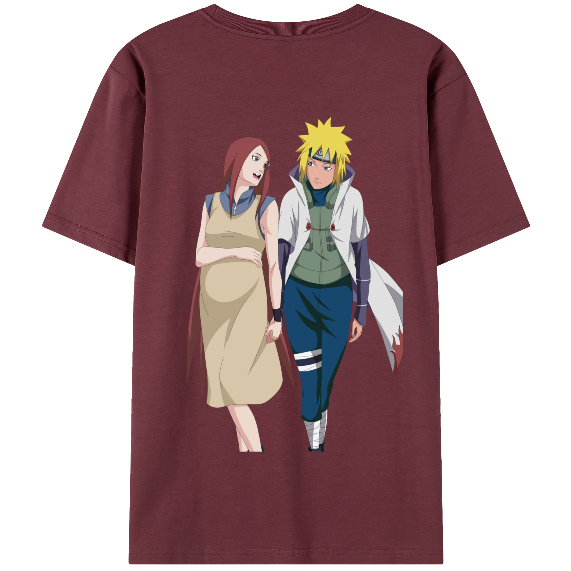 （画像用） NARUTO -ナルト- 波風 ミナト Namikaze Minato 綿100％半袖Tシャツ（背面プリント）